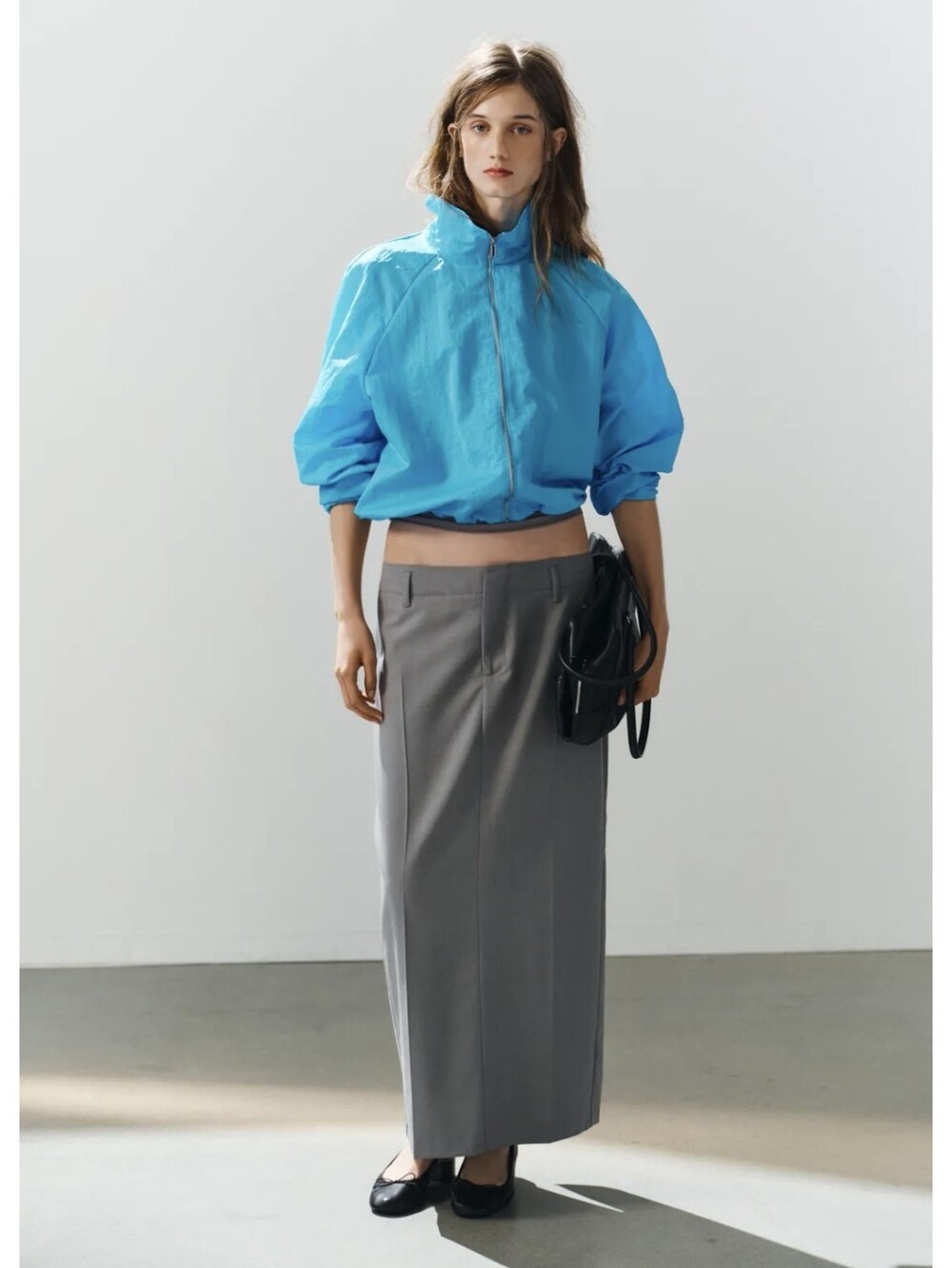 ZARA TECHNICAL FABRIC ZIP JACKET